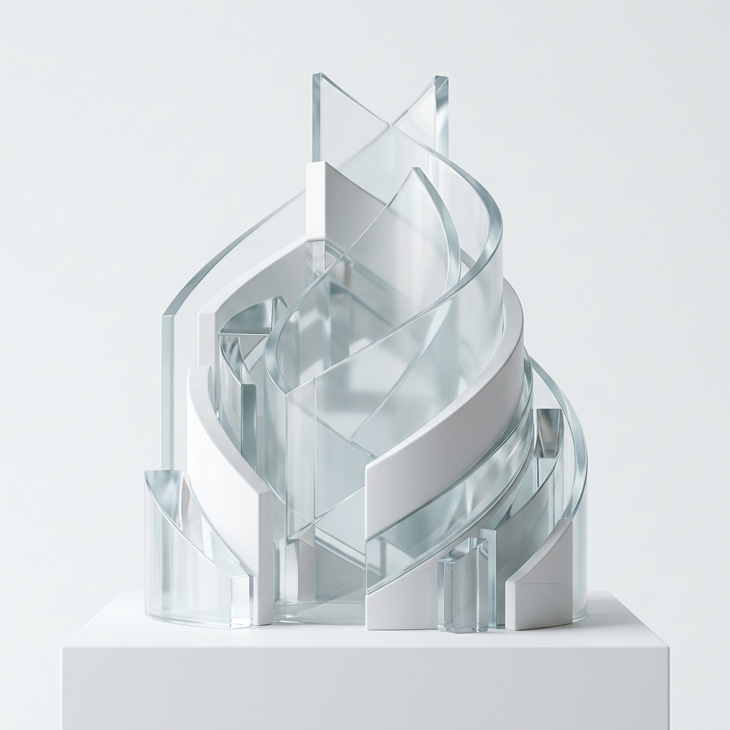 Abstract Modern 3D Technology Sculpture